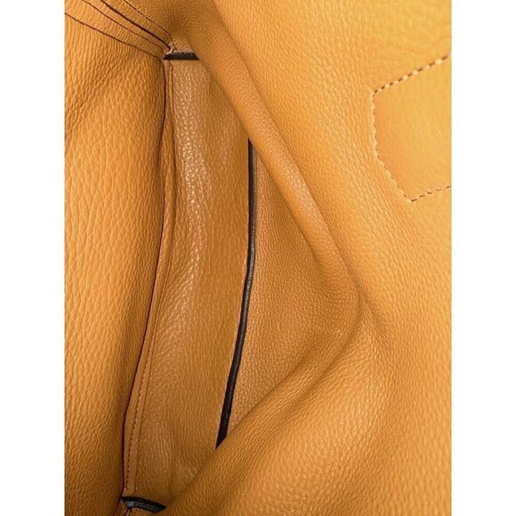 PRADA AUTHENTIC LEATHER VITELLO DAINO TOTE PURSE Dark Green DOUBLE HANDLE - Picture 15 of 16